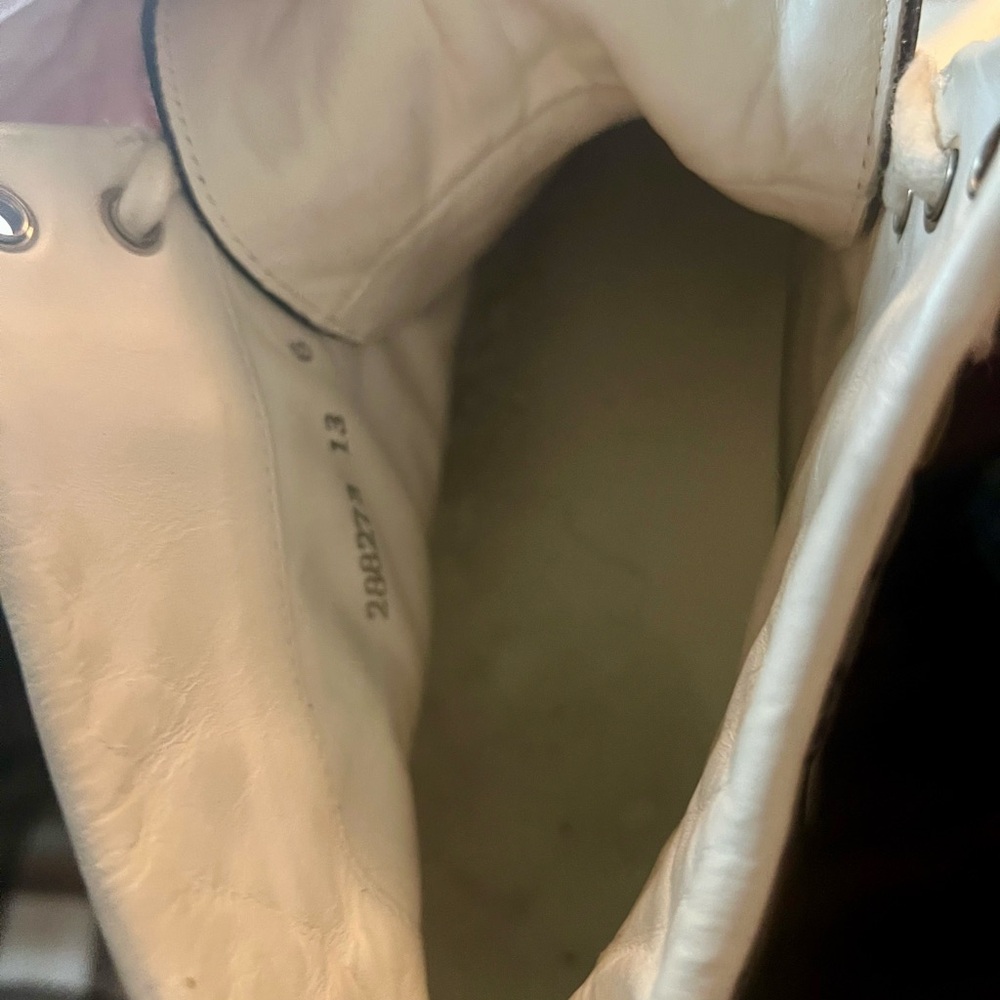 Gucci White and Gold High-Top Sneakers - Picture 3 of 8